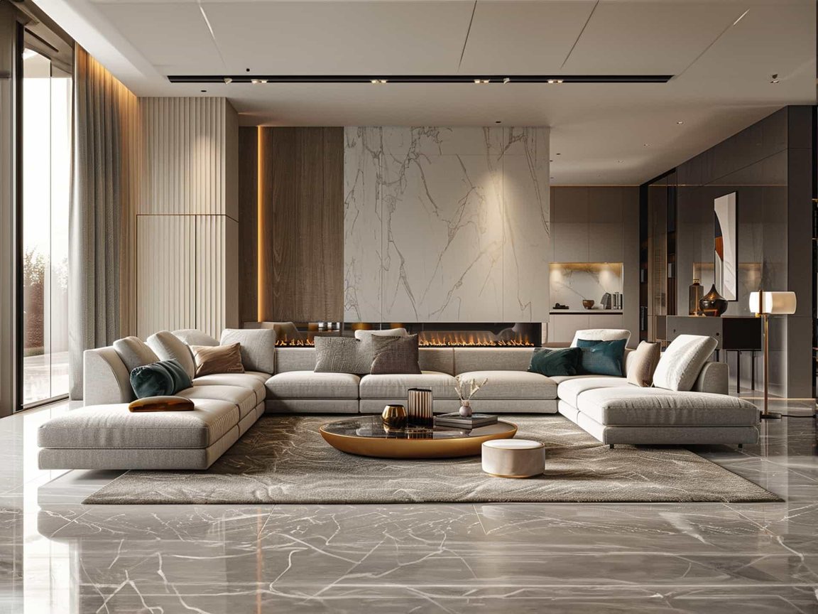 Contemporary lounge interior