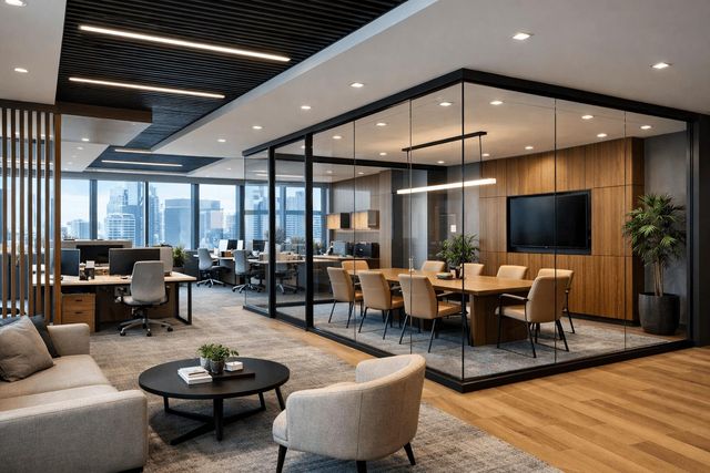 Glass conference room