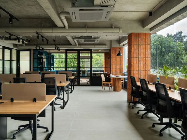 Open-plan office floor