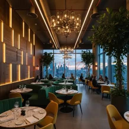 Dining room with garden view