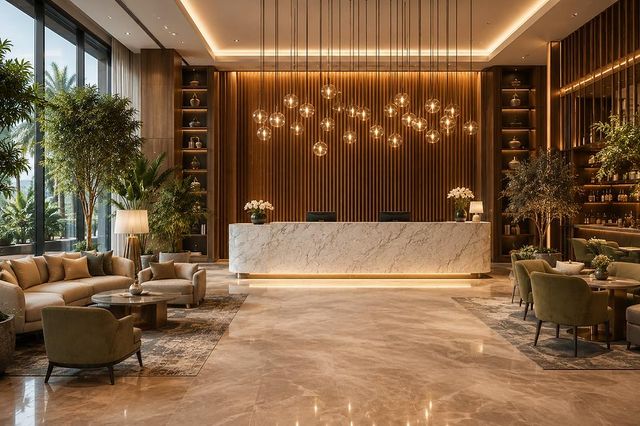 Boutique hotel reception